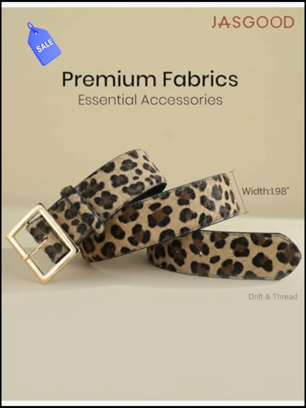 Wide Faux Leather Belt with Gold Buckle Chunky Waist Belt for Dresses Jeans
